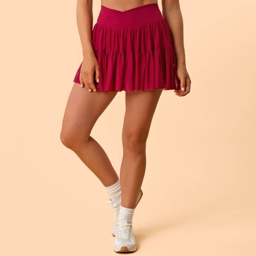 Blogilates Women's Ballerina Skort - Burgundy S